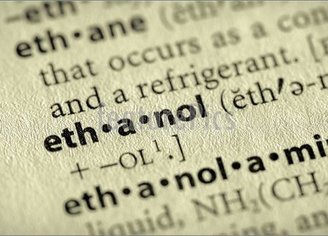 Dictionary entry for the word ethanol