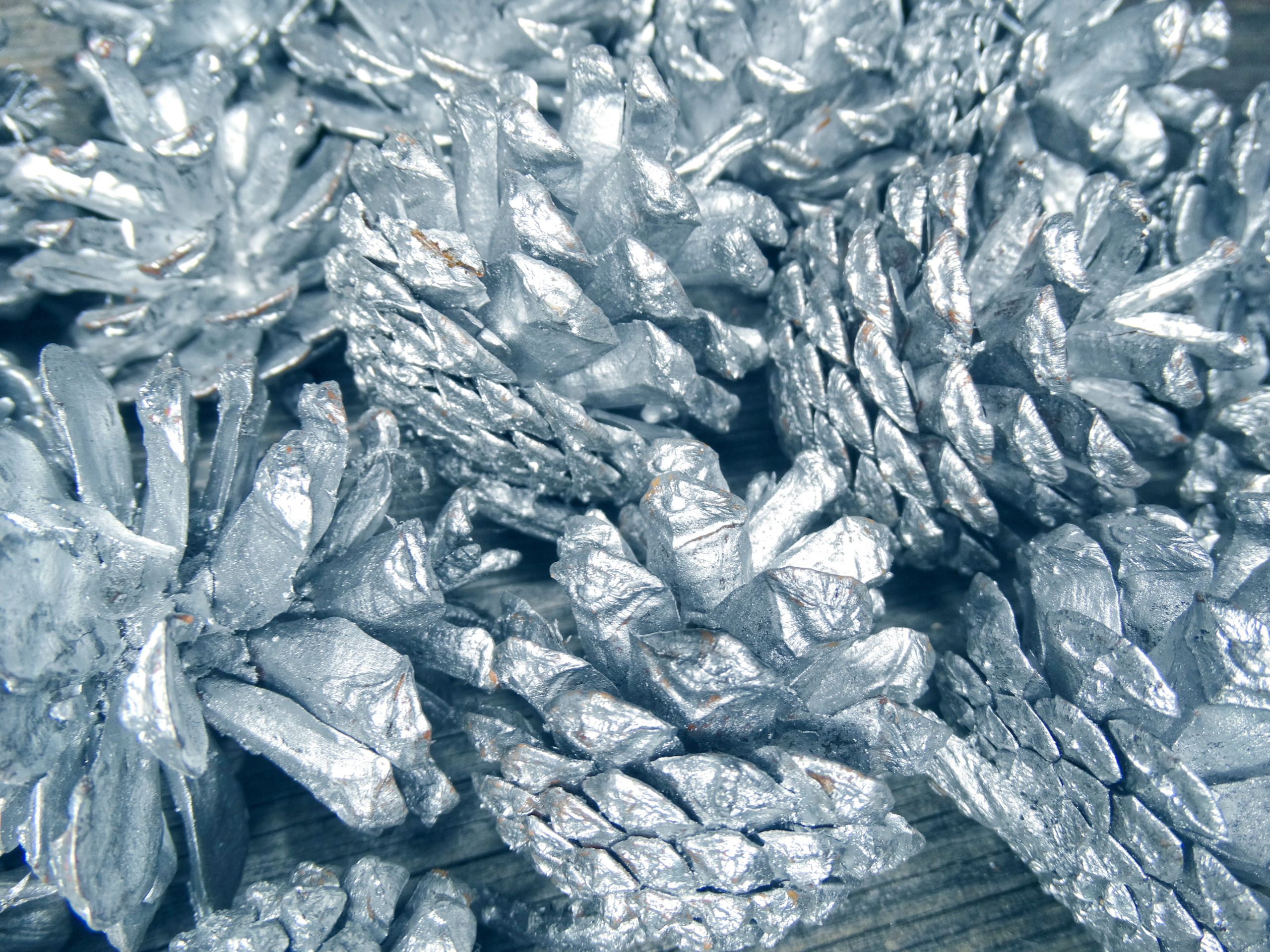 Silver nitrate crystals