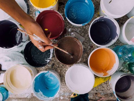 Paint pots shown from above