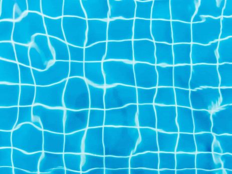 Close up of a swimming pool from above