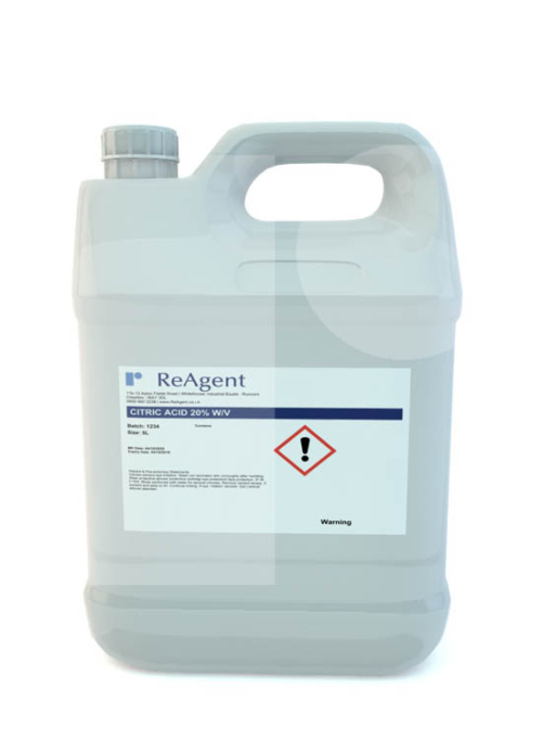 Citric Acid 20 wv 5L packsize Citric Acid 20 wv 5L packsize