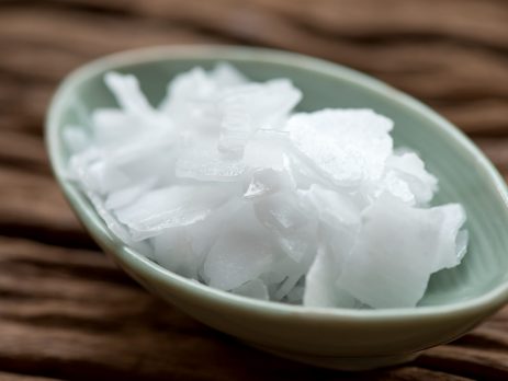 Dish of caustic soda
