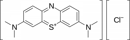 Molecular structure of methylene blue