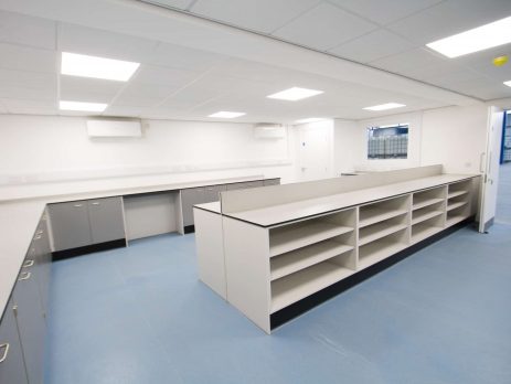 An empty chemistry lab