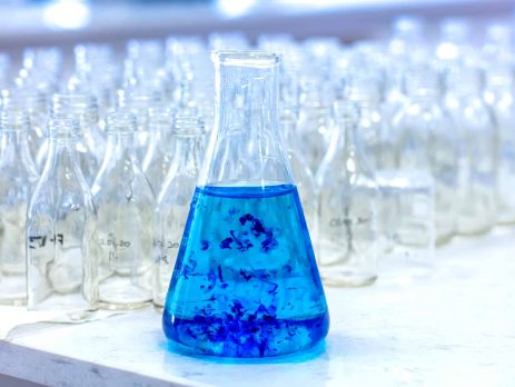 Methylene blue in a flask