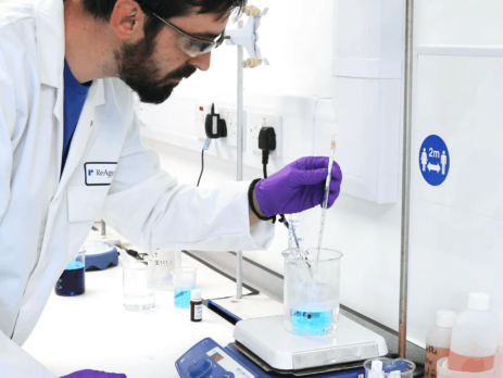Lab technician doing sample analysis in ReAgent lab