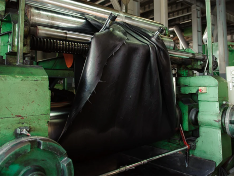 A rubber manufacturing machine that uses ammonium hydroxide