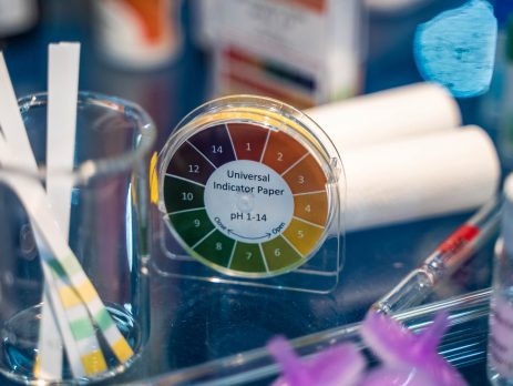 A pH indicator chart