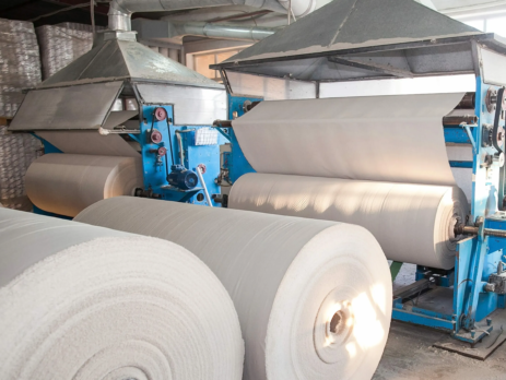 Interior of a paper manufacturing facility