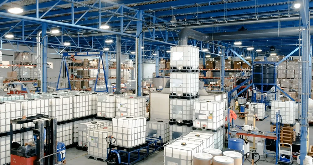 Interior of ReAgent's factory