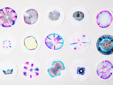 Chromatography examples on round paper