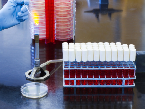 Flaming a tube in a lab