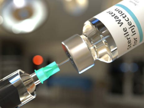 Vial with medical grade water for injection