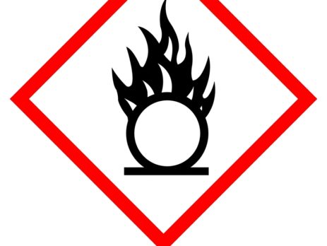 Oxidising chemicals hazard symbol