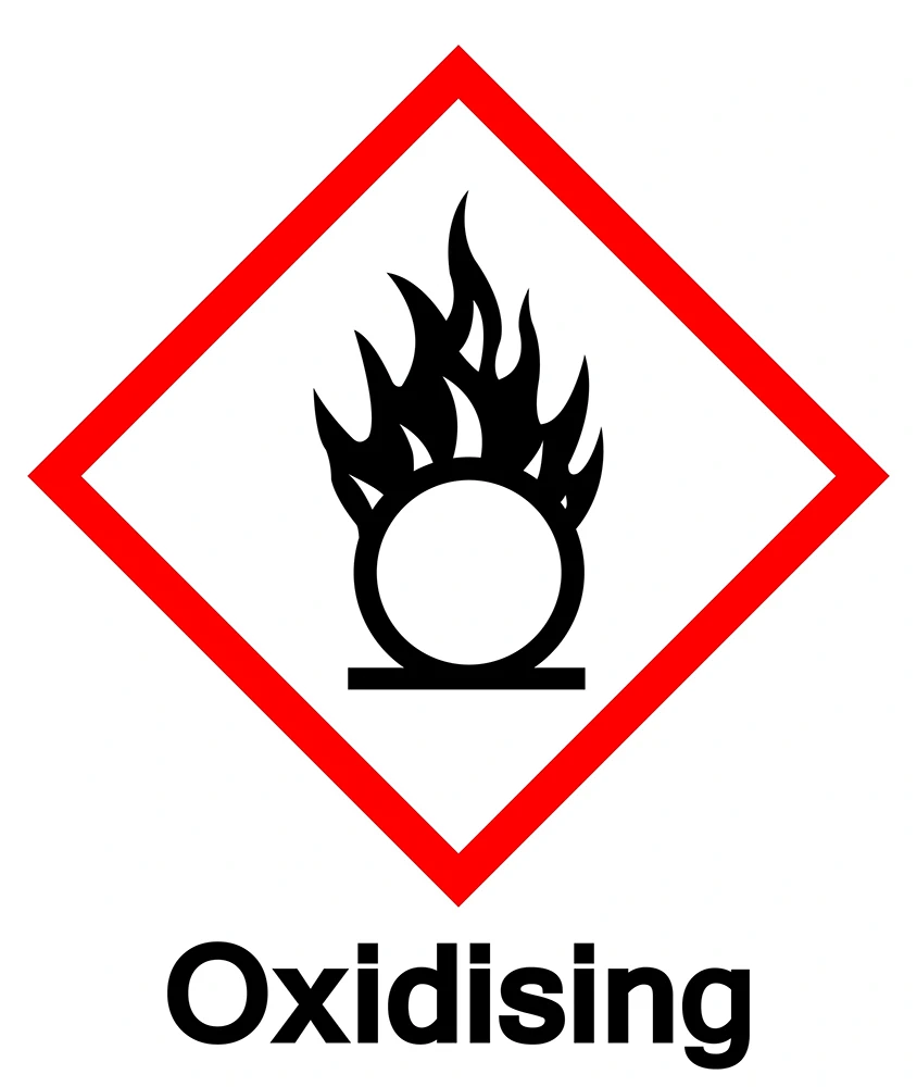 Oxidising chemicals hazard symbol