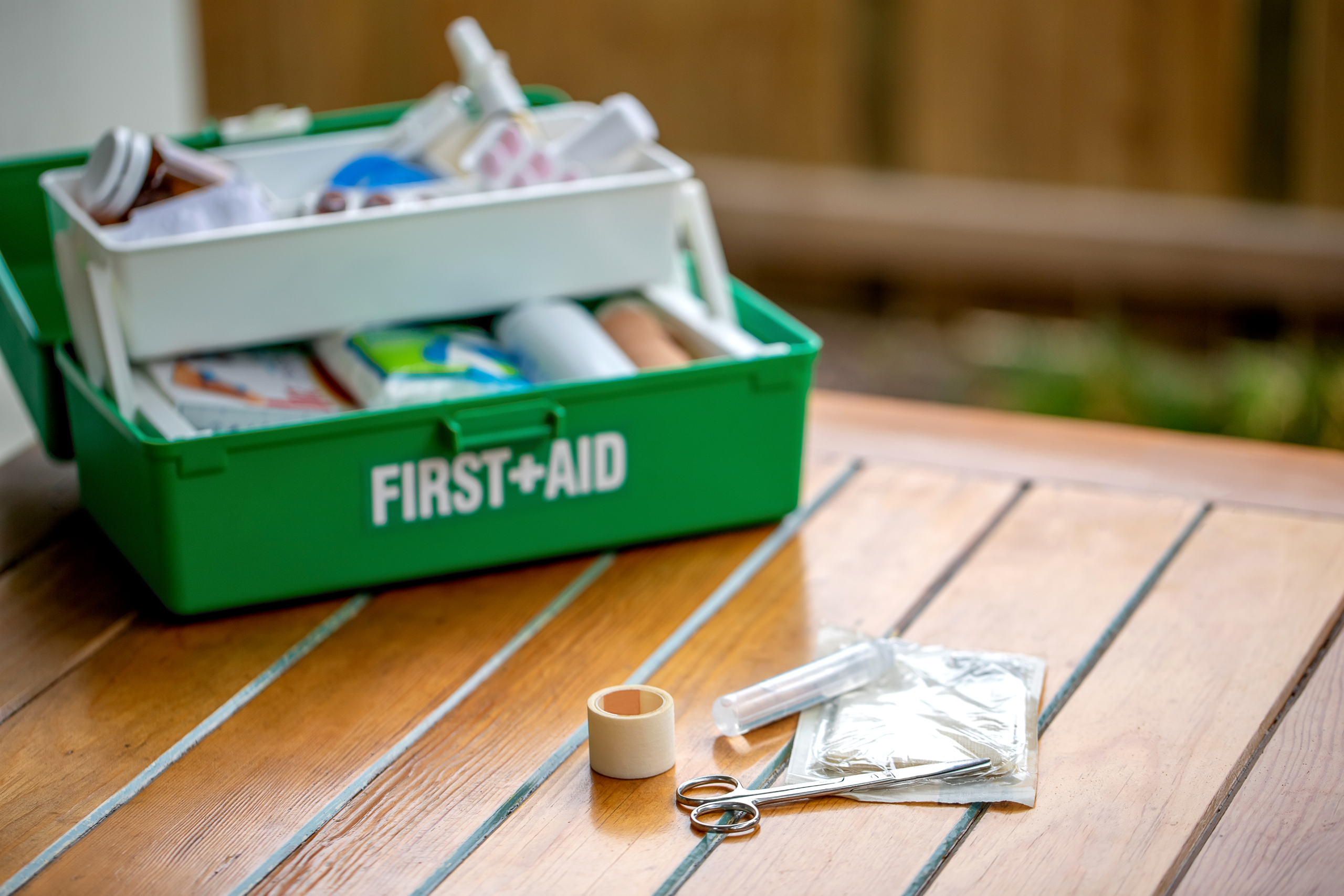 First aid kit for primary school classrom